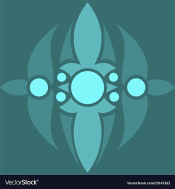 Abstract oriental flower vector image