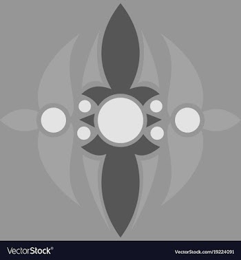 Abstract oriental flower vector image