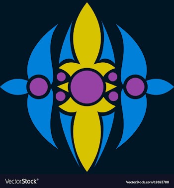 Abstract oriental flower vector image