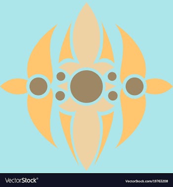 Abstract oriental flower vector image
