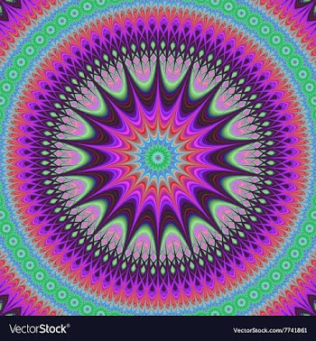 Abstract oriental mandala design background vector image