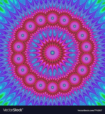 Abstract oriental mandala design background vector image