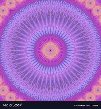 Abstract oriental mandala fractal design vector image