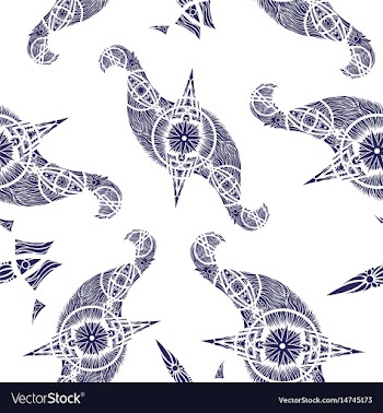 Abstract oriental pattern vector image