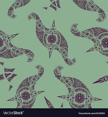 Abstract oriental pattern vector image