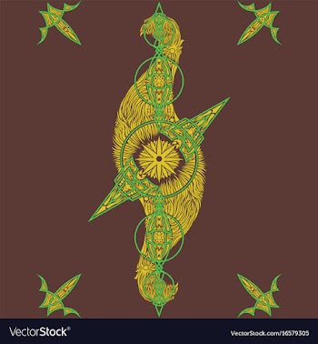 Abstract oriental pattern vector image