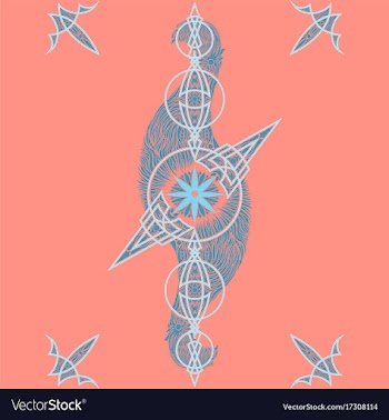 Abstract oriental pattern vector image