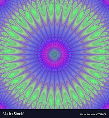 Abstract oriental star fractal design vector image