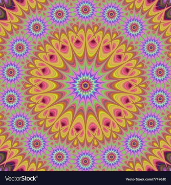 Abstract oriental star mandala fractal background vector image