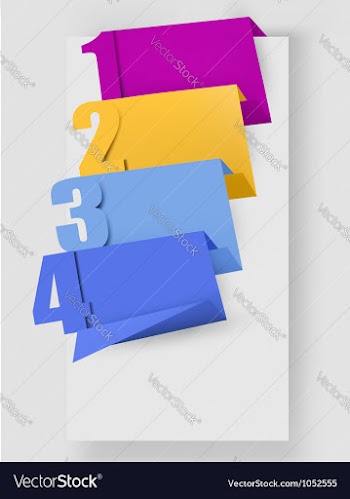  					Abstract origami speech bubble with numbers vector&nbsp;image														