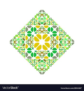 Abstract ornate colorful geometrical gemstone vector image