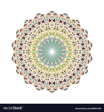 Abstract ornate colorful geometrical mosaic vector image
