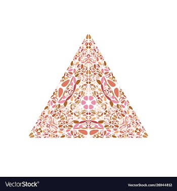 Abstract ornate floral mosaic ornament triangle vector image
