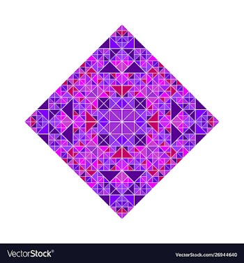 Abstract ornate polygonal colorful triangular vector image