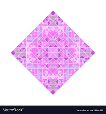 Abstract ornate polygonal tiled mosaic diagonal vector image