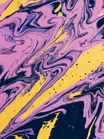 Abstract Painting Of Mixing Colors