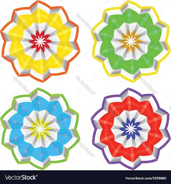 Abstract Paper Flower2 vector image
