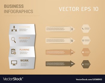 Abstract paper infografics eps10 vector image