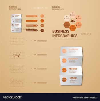Abstract paper infografics eps10 vector image