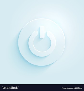  					Abstract paper style power button icon Switch off vector image														