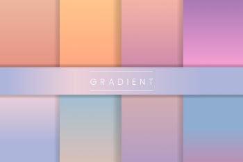 Abstract pastel gradient set