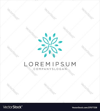 Abstract pattern geometric flower logo for beauty vector image