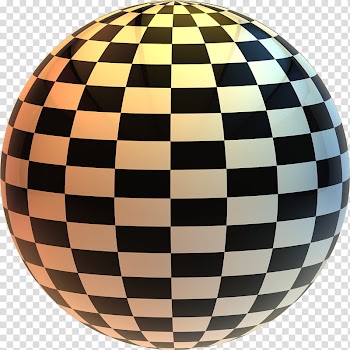 Abstract Pattern Sphere Renders, gold and black checked ball illustration transparent background PNG clipart