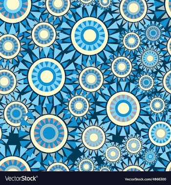 Abstract pattern with circles on a blue background vector image