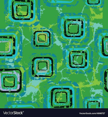 Abstract pattern with squares on a green vector image