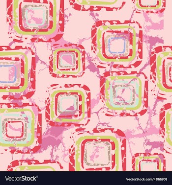 Abstract pattern with squares on a pink background vector image