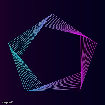 Abstract pentagon geometric element vector | Free stock vector - 486959