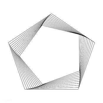 Abstract pentagon geometric element vector | Free stock vector - 487110
