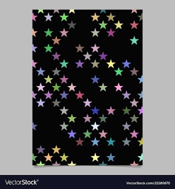 Abstract pentagram star pattern brochure vector image