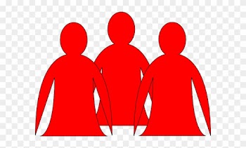 Abstract People Red 2 Clip Art - 2 Red People Clip