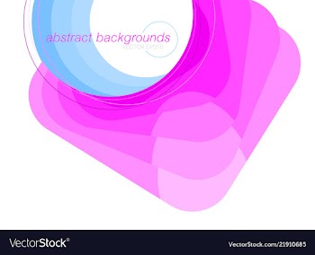 Abstract pink and blue shapes scene vector image