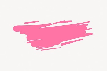 Abstract pink brushstroke badge clipart | Free Vector - rawpixel