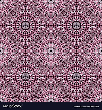 Abstract pink geometrical bohemian kaleidoscope vector image