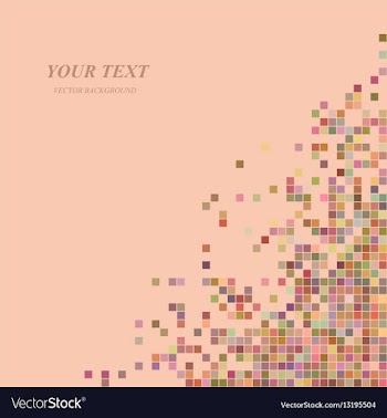 Abstract pixel square pattern background design vector image
