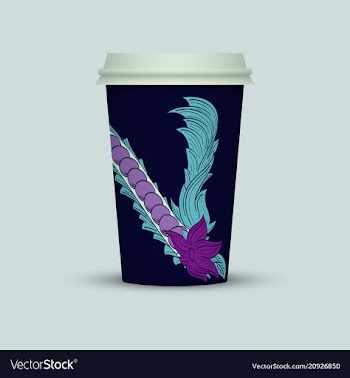 Abstract plastic coffee cup vector image