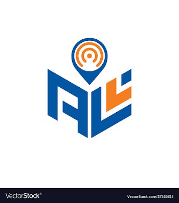 Abstract polygonal al logo al letter logo vector image