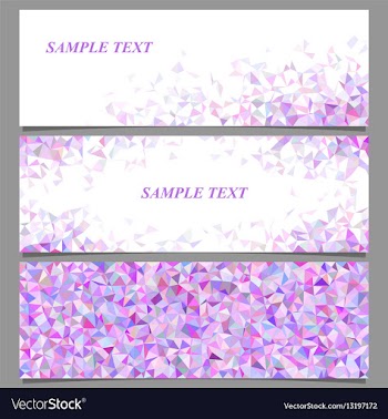 Abstract polygonal banner template design set vector image