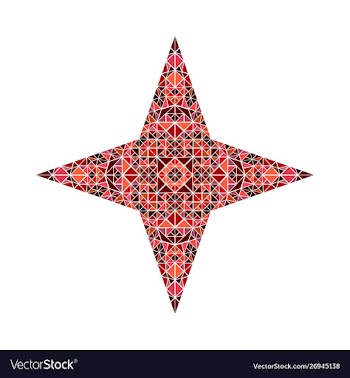 Abstract polygonal colorful tiled mosaic ornament vector image