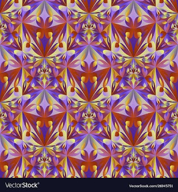 Abstract polygonal geometrical floral mosaic vector image