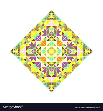 Abstract polygonal geometrical mosaic diagonal vector image
