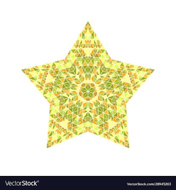 Abstract polygonal isolated colorful triangle vector image