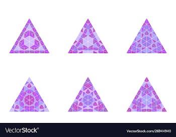 Abstract polygonal isolated geometrical mosaic vector image