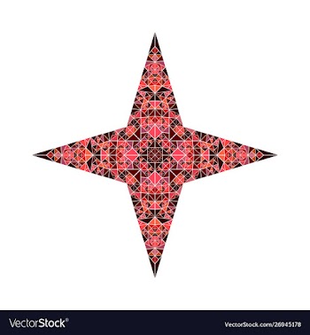 Abstract polygonal isolated geometrical tiled vector image