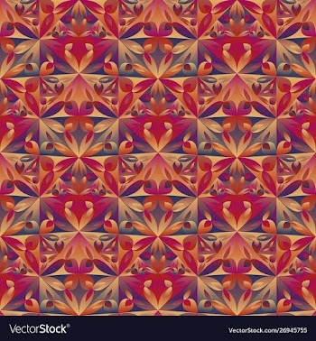 Abstract polygonal mosaic floral pattern vector image