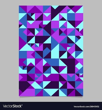 Abstract polygonal seamless triangle mosaic page vector image