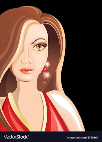 Abstract Portrait of a Lady vector image